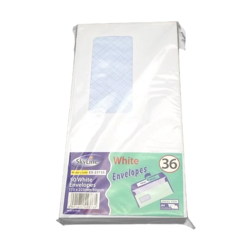 50pcs Security Envelopes with Window Confidential Seal Envelope for Card