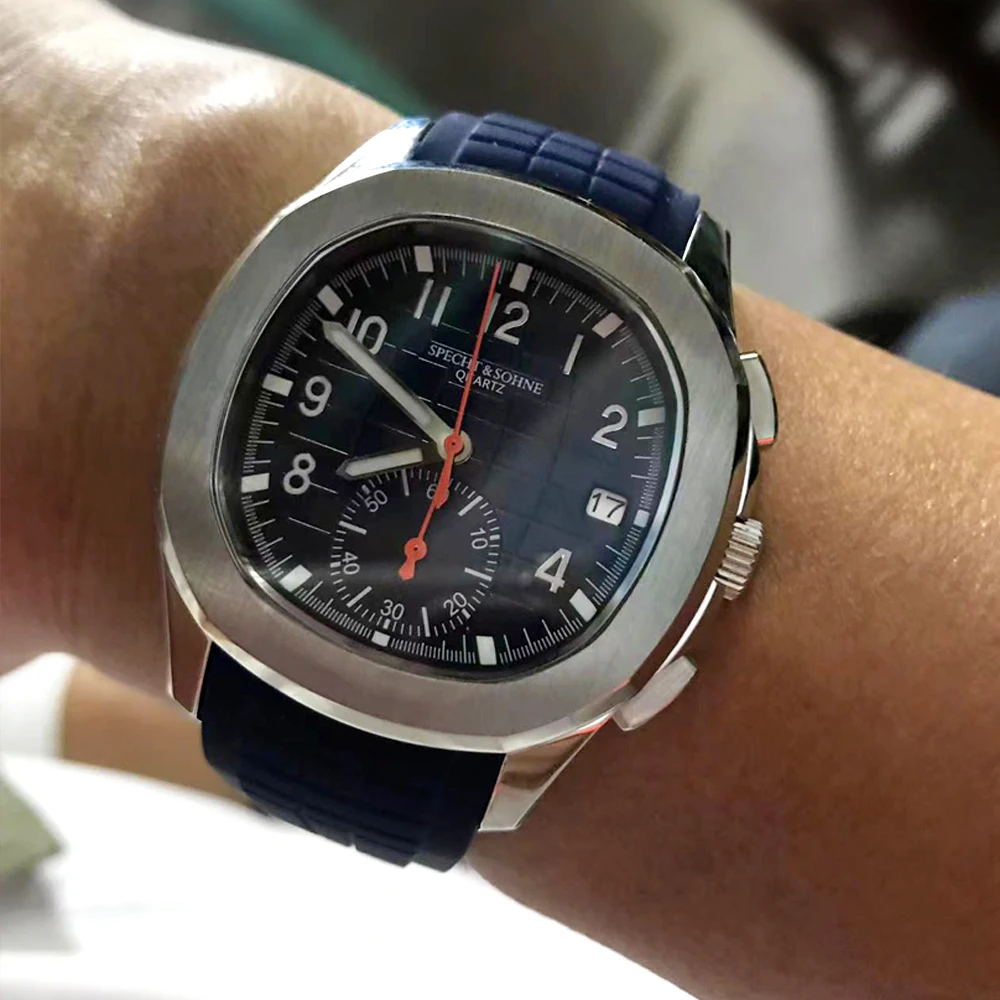 Dropshipping 2022 Top Brand Luxury Mens Watches Luxury Male Clocks Quartz Military Sports Watch Orange Rubber Strap Waterproof