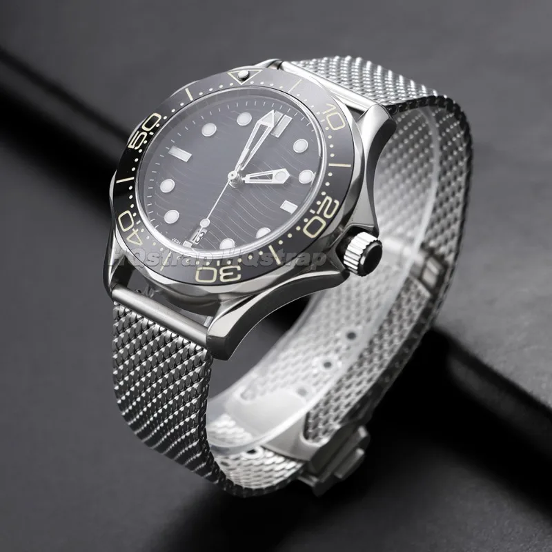 20mm Stainless Steel Mesh Watch Band Replacement for Omega Seamaster 007 James Bond Breathable Mesh Milanese Luxury Wristwatch view 3