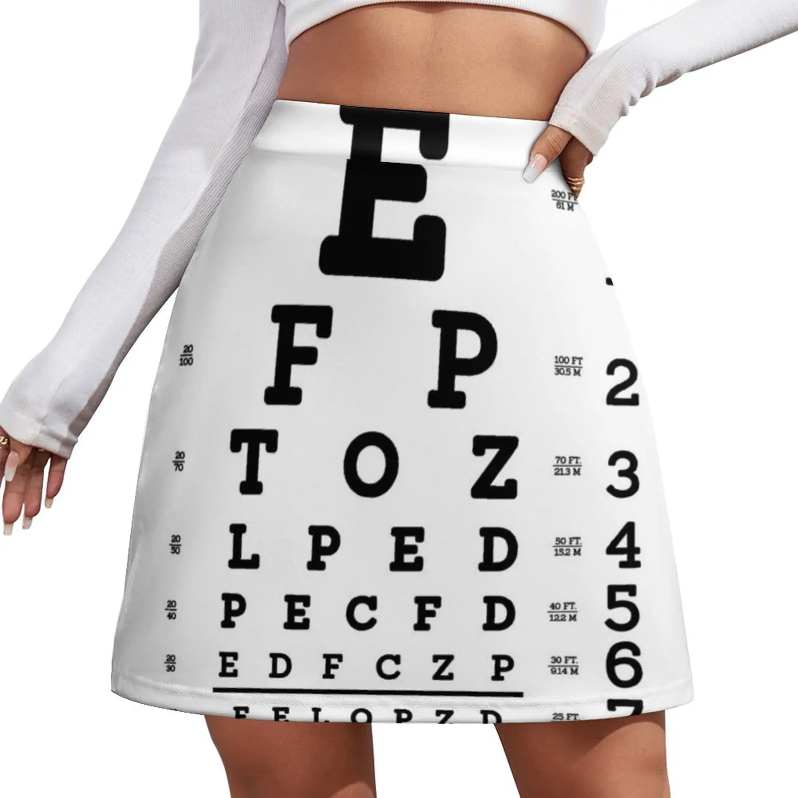 

Snellen Eye Chart Mini Skirt Short women′s skirts short skirts for women dresses summer woman 2026 Summer dress