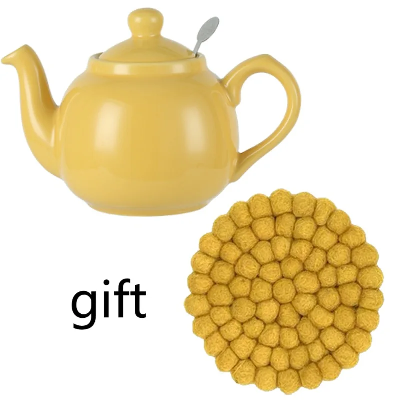 

London Pottery Farmhouse Series 2 Cup Teapot Yellow British Ceramic 600ml Teapot for Afternoon Tea Tea set Teapots