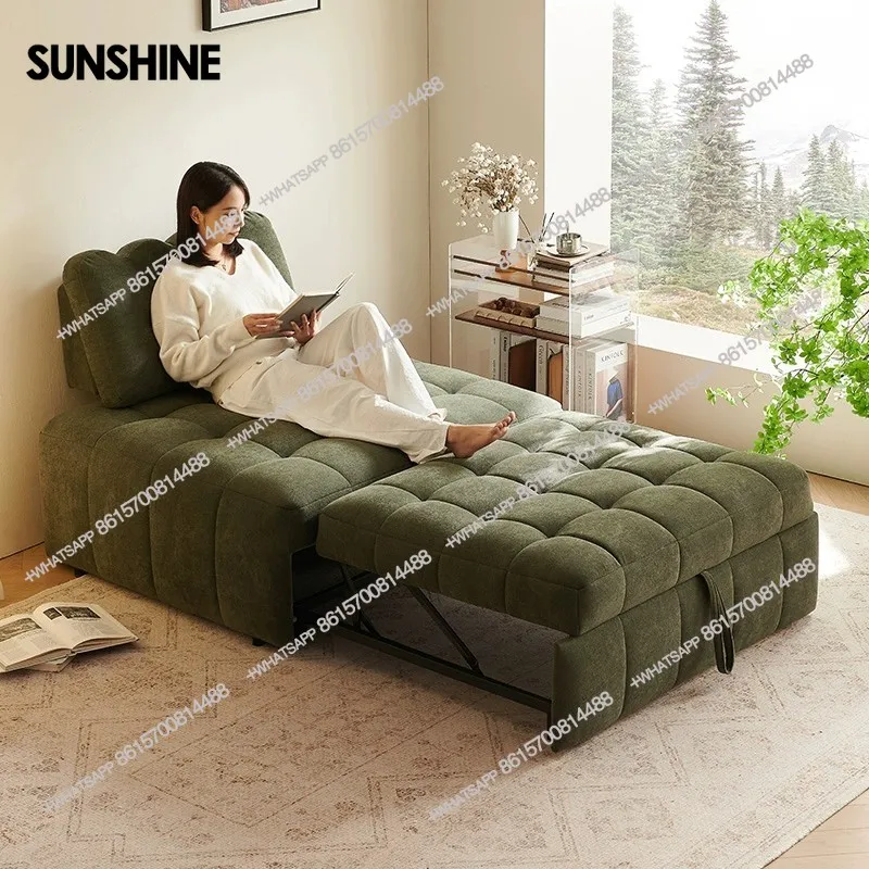 

Convertible Sofa Bed, 3 in 1 Pull Out Couch, Loveseat Sleeper with Side Pocket, Living Room Sofa with Adjustable Backrest
