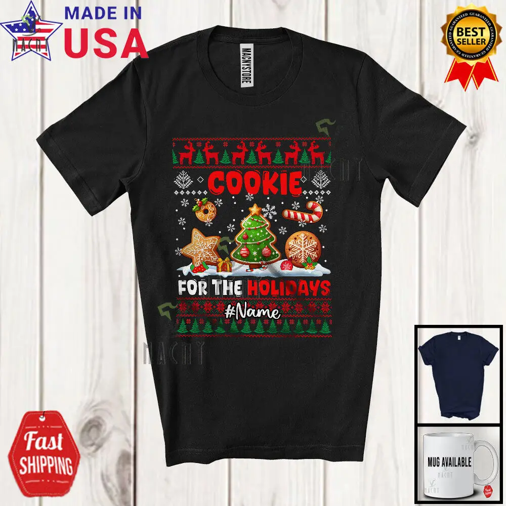 

Custom Name Cookie For The Holidays; Merry Christmas Sweater Pajama Family Shirt