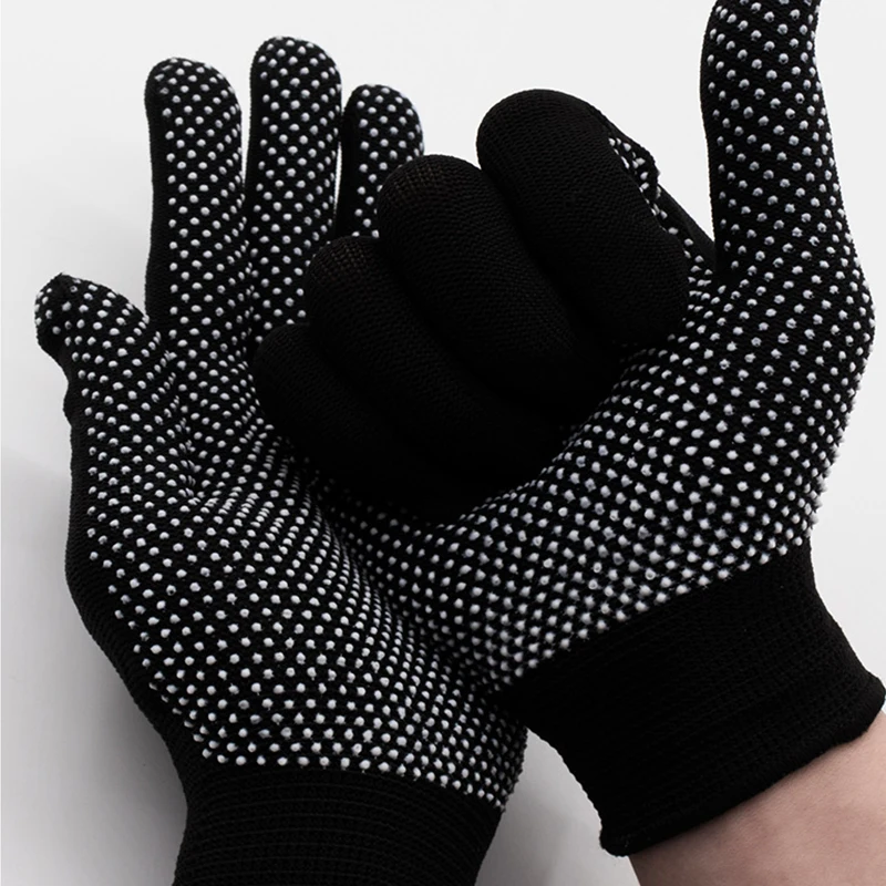 1 Pair Women Men Gloves Anti-slip Breathable Gloves Outdoor Riding Gloves Garden Work Nylon Mittens Reusable Full Finger Mittens