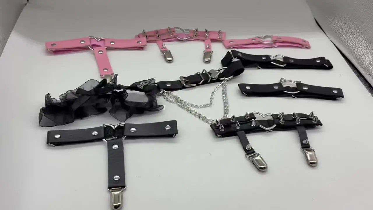 Punk Sexy Spike Garter Belt Rock Rivet Elastic Suspender Belt 2 Clips  Harajuku Gothic Goth Studded Women Leglet Stockings Garter - AliExpress  200574005