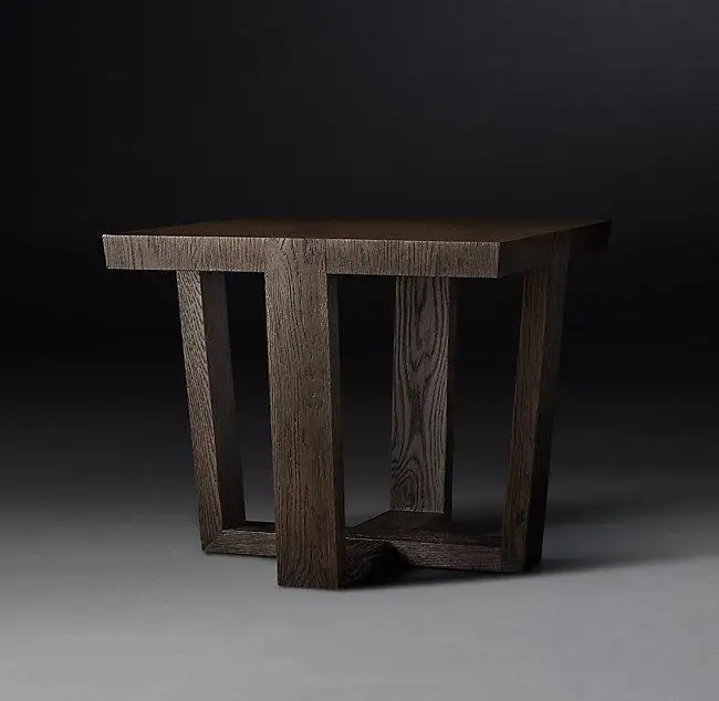 

Американский сельский оригинальный одиночный итальянский легкий роскошный журнальный столик из цельного дерева, приставной столик, французский сельский ретро, скандинавский простой угловой столик