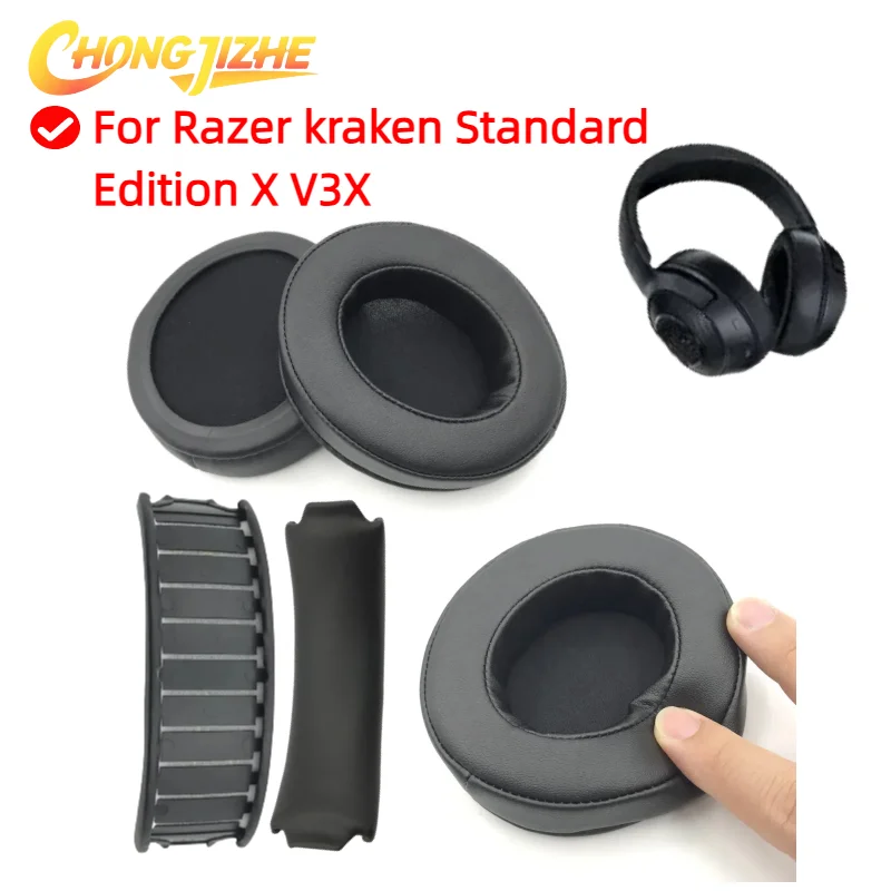

Replacement Headband Repair for Razer kraken Standard Edition X V3X Heaphones PU and Soft Memory Foam Top Headband and Ear Pad