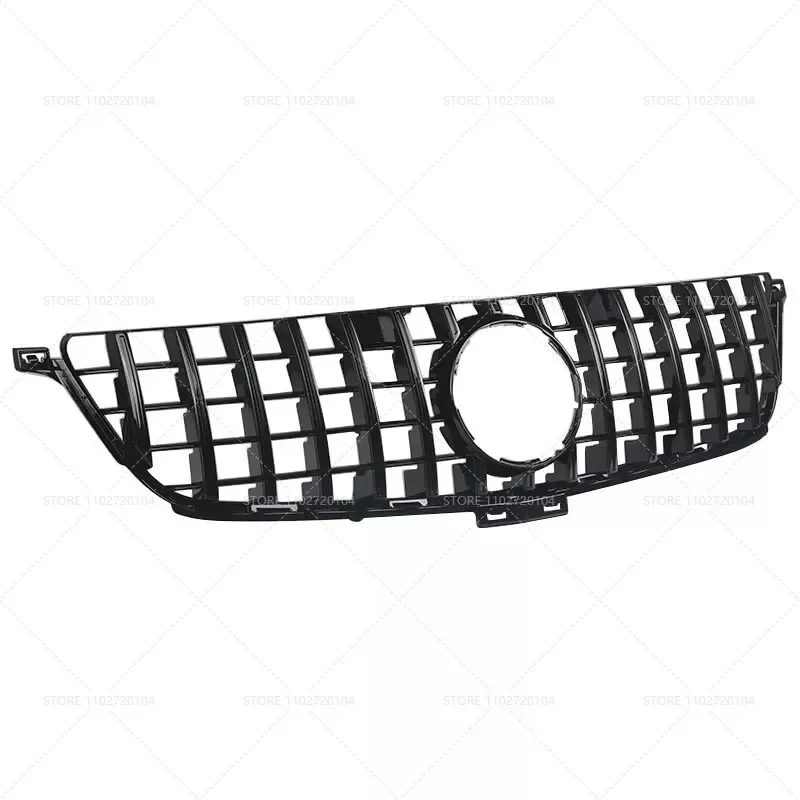 for 2013-2015 W166 ML-Class Mercedes Benz ML300 ML320 ML350 ML400 ML550 GT Style Upper Bumper Hood Mesh Front Grill Grille