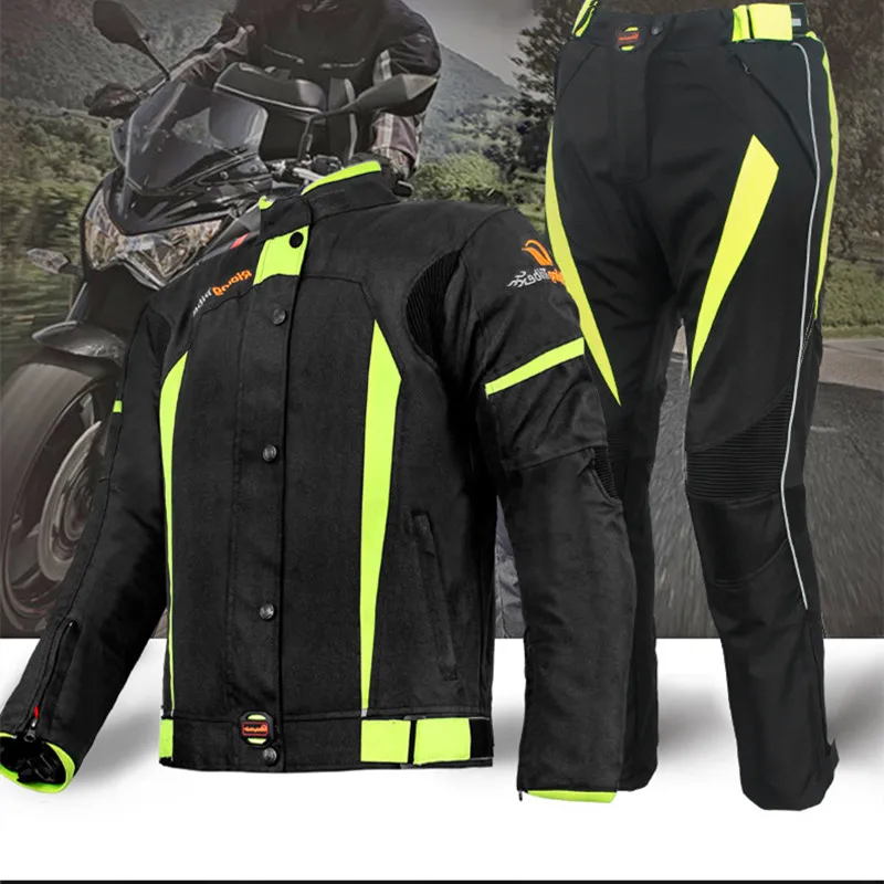 

Motorcycle Rainy Riding Clothing Fouse Seasons Waterproof Breathable Off Road Riding Travel Jacket And Pants Knight Men's Suits
