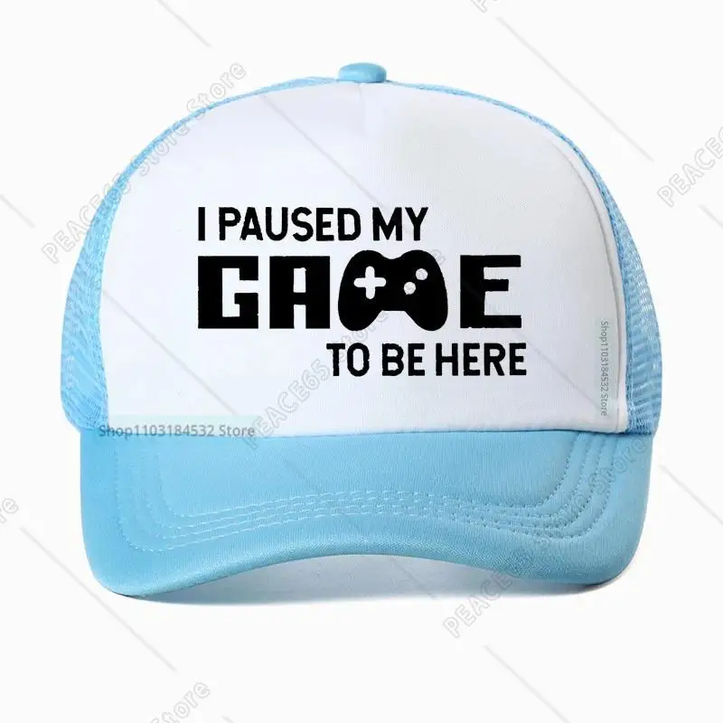 

I Paused My Game to Be Here Funny Baseball Cap fashion men Gamer Gaming Player Humor Dad hat for Men Casual Snapback hats