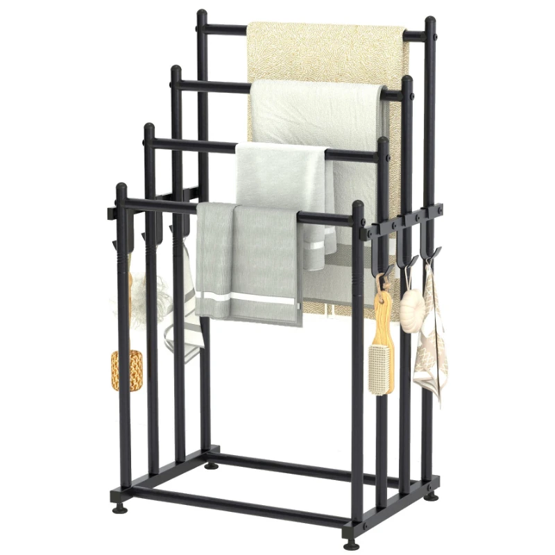 Towel rack Floor-to-ceiling bathroom rack Toilet drying rack