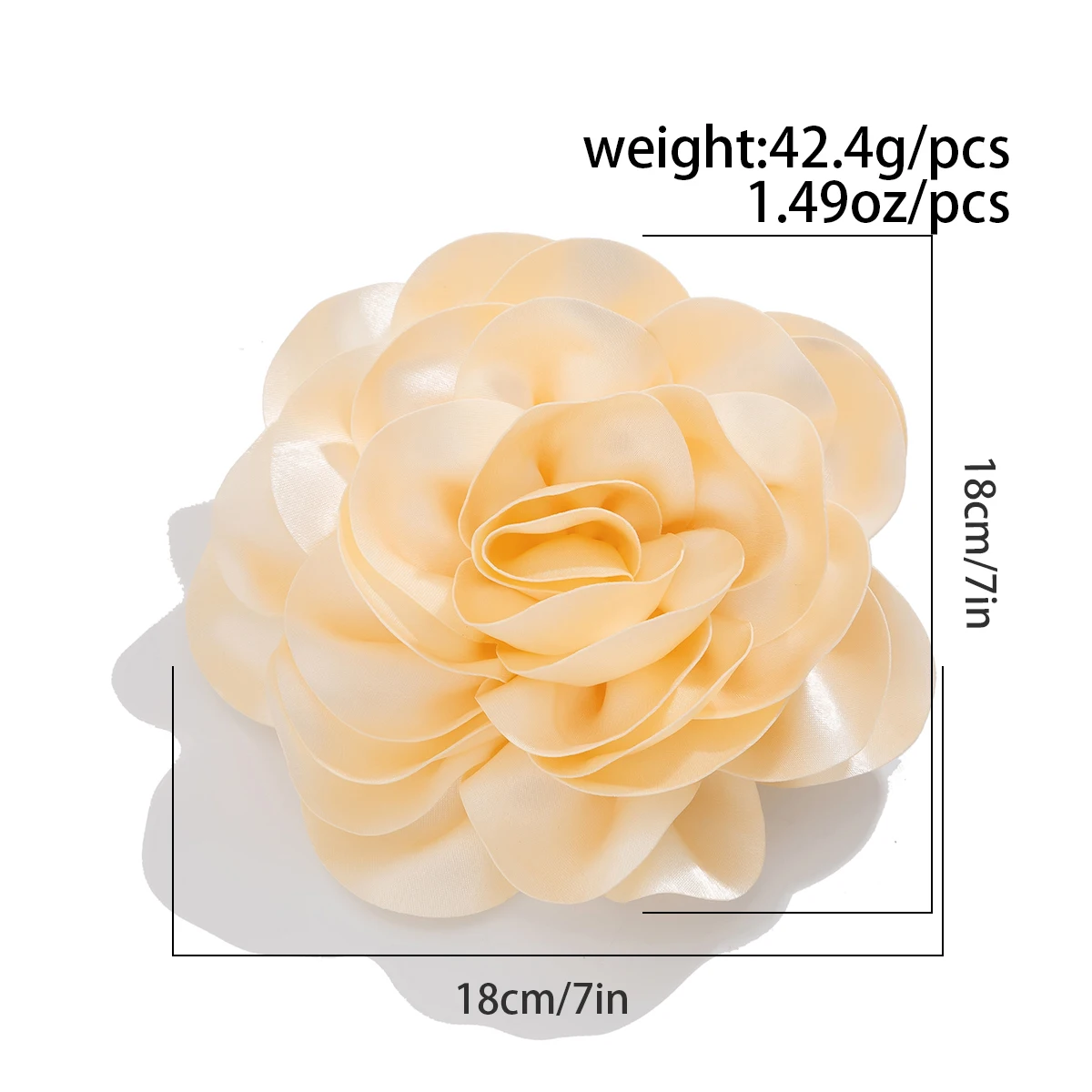 IngeSight.Z Exaggerated Yellow Big Flower Brooch Pin Women 2024 Duckbill Clip Rose Brooch Ladies Clothing Jewelry Accessories