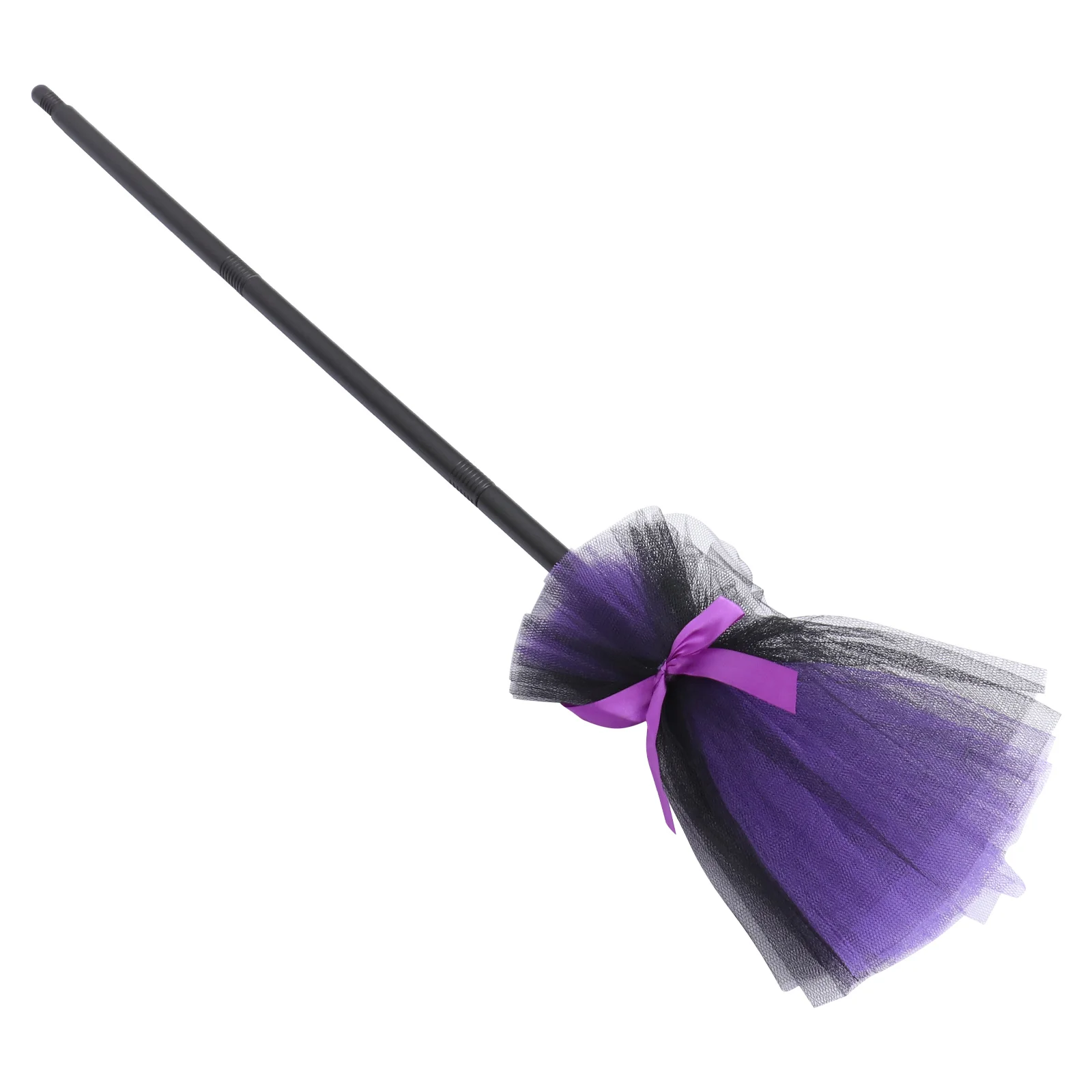 Halloween Witch Broom Besom Prop Decor Make up Cloth Ornament Show Toddler Black Outfit