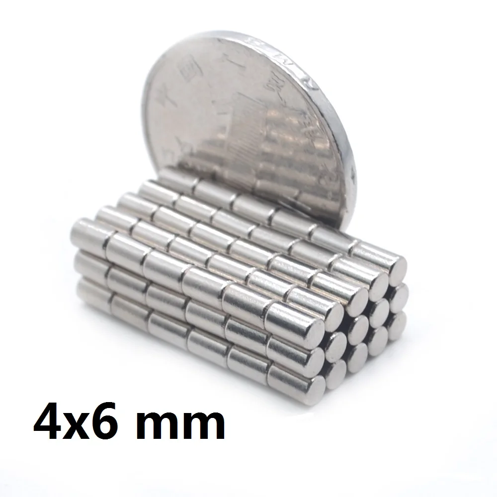 10/50/100/200/10000 pz 4x6mm ricerca magnete diametro minore 4mmX6mm Bulk piccoli magneti rotondi 4x6mm magneti a disco al neodimio 4*6mm