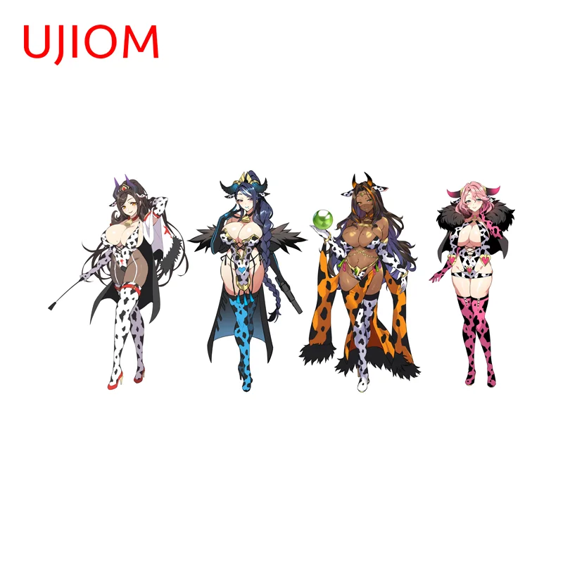 UJIOM بقرة فتاة مغر بيكيني كبير الصدر الجدار ملصق قسط الدائمة الموقف للماء صائق ورق حائط لاصق جميل