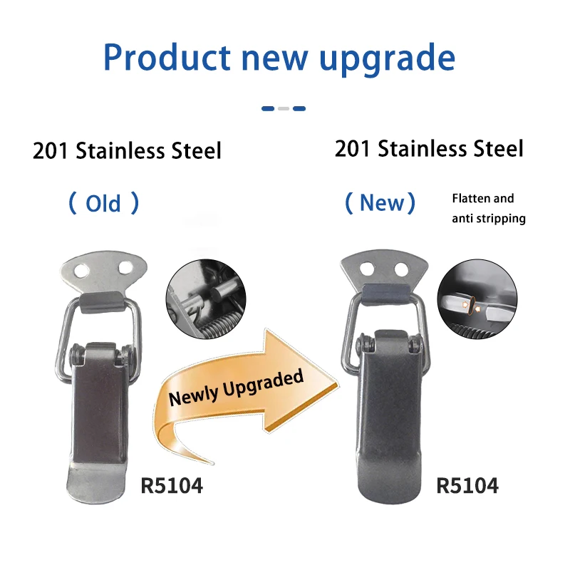 Picture 3: 1pcs 201/304 Stainless Steel Buckles Toggle Hasp Latch Catch Clamp Billed Buckles for Toolbox, Trunk, Chest