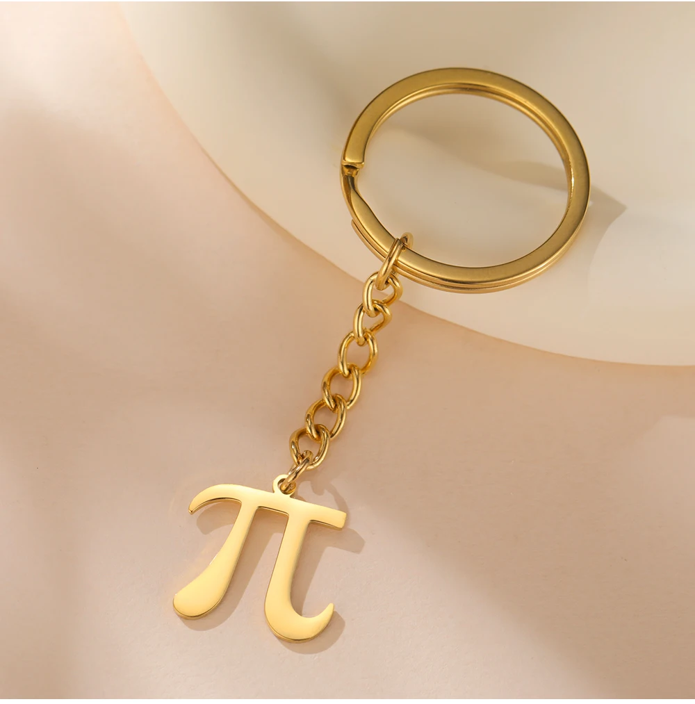 COOLTIME Mathematischer Pi-Symbol-Anhänger, Schlüsselanhänger, Edelstahl, 3.14, Mathe-Schild, Schlüsselanhänger, Schmuck, Geschenk für Mathe-Liebhaber, Lehrer – Detail 11
