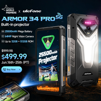 【World Premiere】Ulefone Armor 34 Pro 5G AI Rugged Phone 25500mAh Up to 32GB+512GB Built-in Projector 120Hz 6.95\
