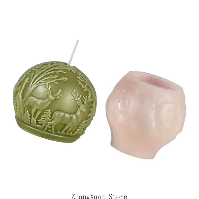 Erhöhte Relief-Kerzengussform für Weihnachts-DIY-Projekte mit Auslösekörper und saisonaler Heimpräsentation, Einzeleinheit 3XUF – Detail 10