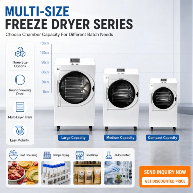 Household HFD-5 Five-Tray 1KG 5KG 7KG Small Compact Vacuum Freeze-Drying Machine