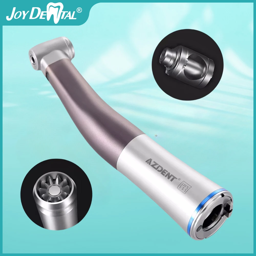 

JOY DENTAL Dental 1:1 Fiber Optic Handpiece Internal 4 Spray Contra Angle Push Button Head With Optic Fiber Dental tools AZDENT