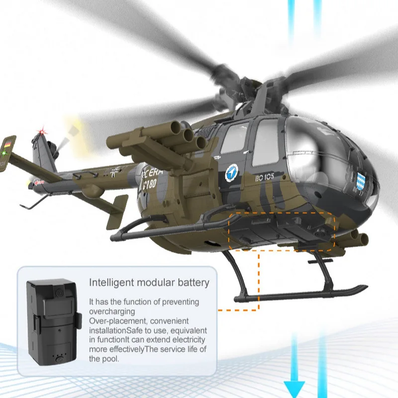 

Rcera Rc Helicopter Bo105 C180 6 Channel Single Rotor No Aileron Stunt Intelligent Positioning Scale Rc Model For Adult Hobby