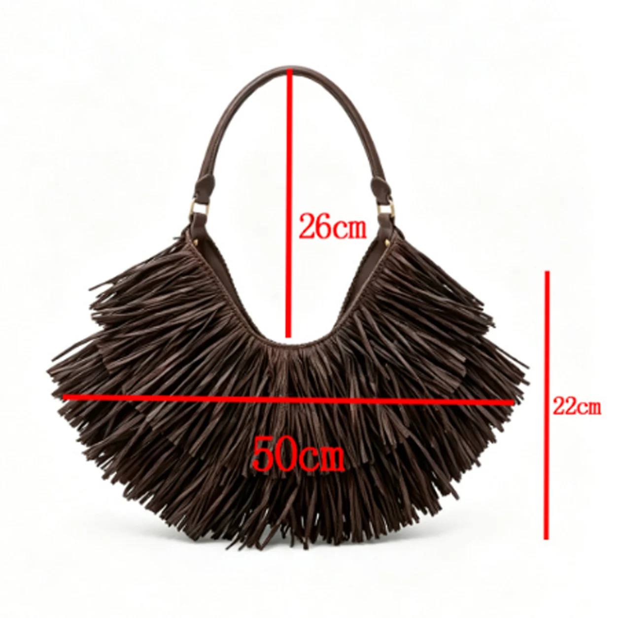 2026 New Retro Tassel Underarm Bag Handmade Woven Tote Bag Women's Handbag Single Shoulder Bag