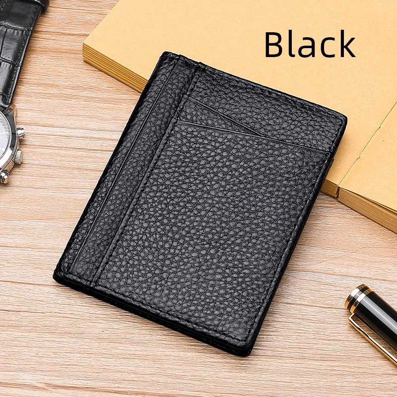 YUECIMIE Super Slim Weiche Brieftasche Aus Echtem Leder Mini Kreditkarte Halter Geldbörsen Geldbörse Dünne Kleine Kartenhalter Männer Brieftasche – Detail 13