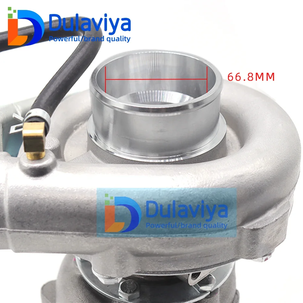 For 1.5L to 2.5L 400HP Flange Turbine A/R .63 Comp A/R .60 Oil Cool Turbocharger NEW T3 T4 T04E .57 A/R Universal Turbo