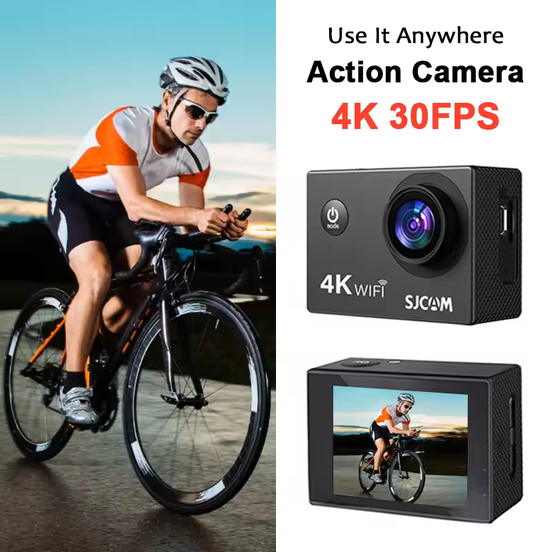 מצלמת אקשן SJCAM SJ4000 Air עם וידאו 4K עמידה למים 30 מטר 2.4G WiFi מצלמת ספורט מצלמת אקשן מצלמת ספורט אופניים אופנועים