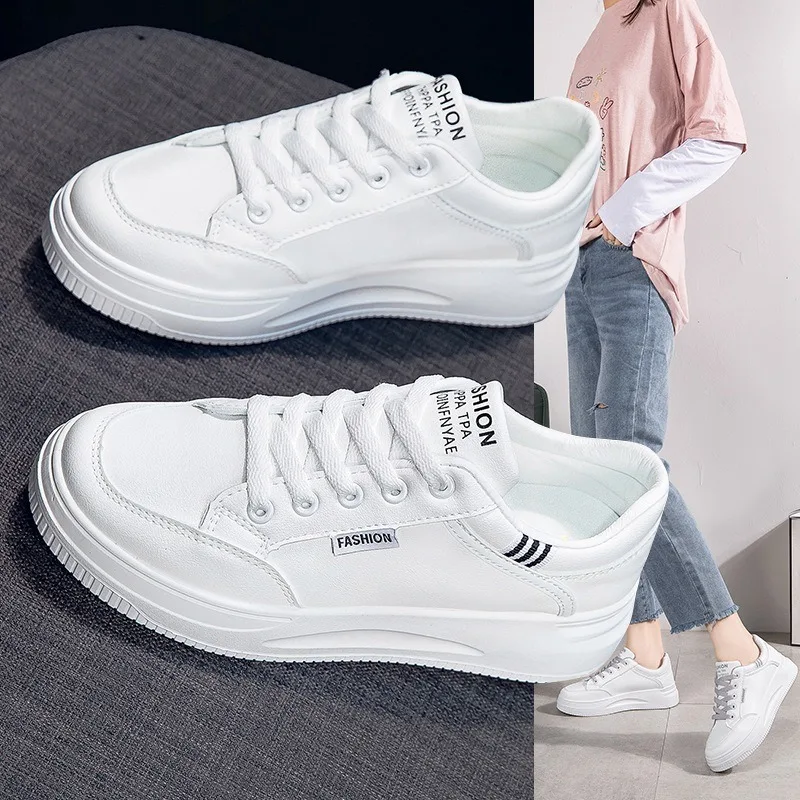 

Women Sneaker 2024 Spring Autumn New Casual Shoes for Women Breathable Versatile Walking Shoes Platform Lace Up Small White Shoe