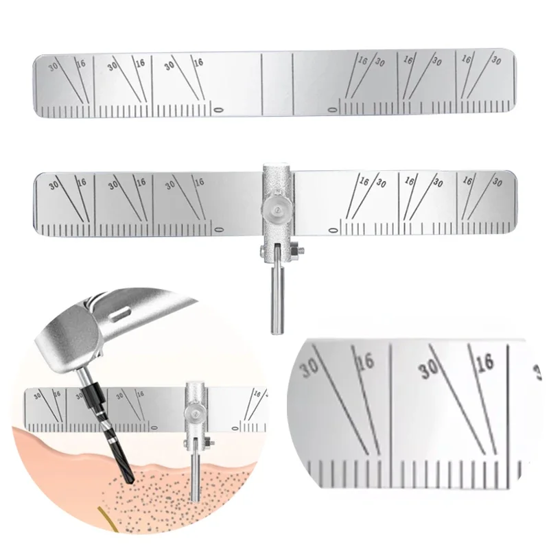 1pc Dental Implant Positioning Guide Locating Ruler Surgical Scale Angle Bendable Planting Positioning Locator