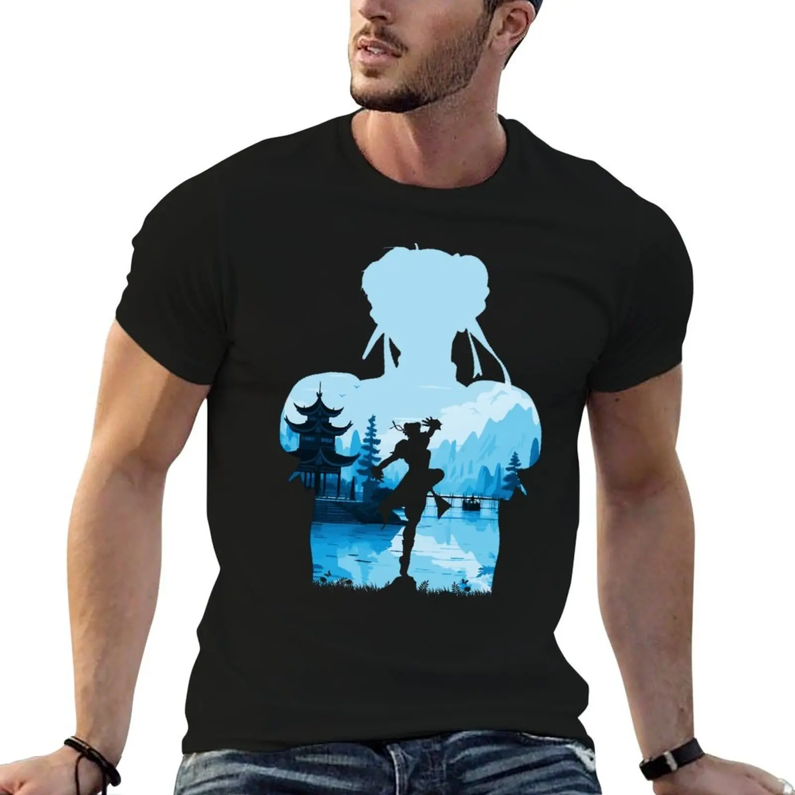 Chun Li *Negative Illusion* T-Shirt plus size tops Funny t-shirt t shirts for men graphic