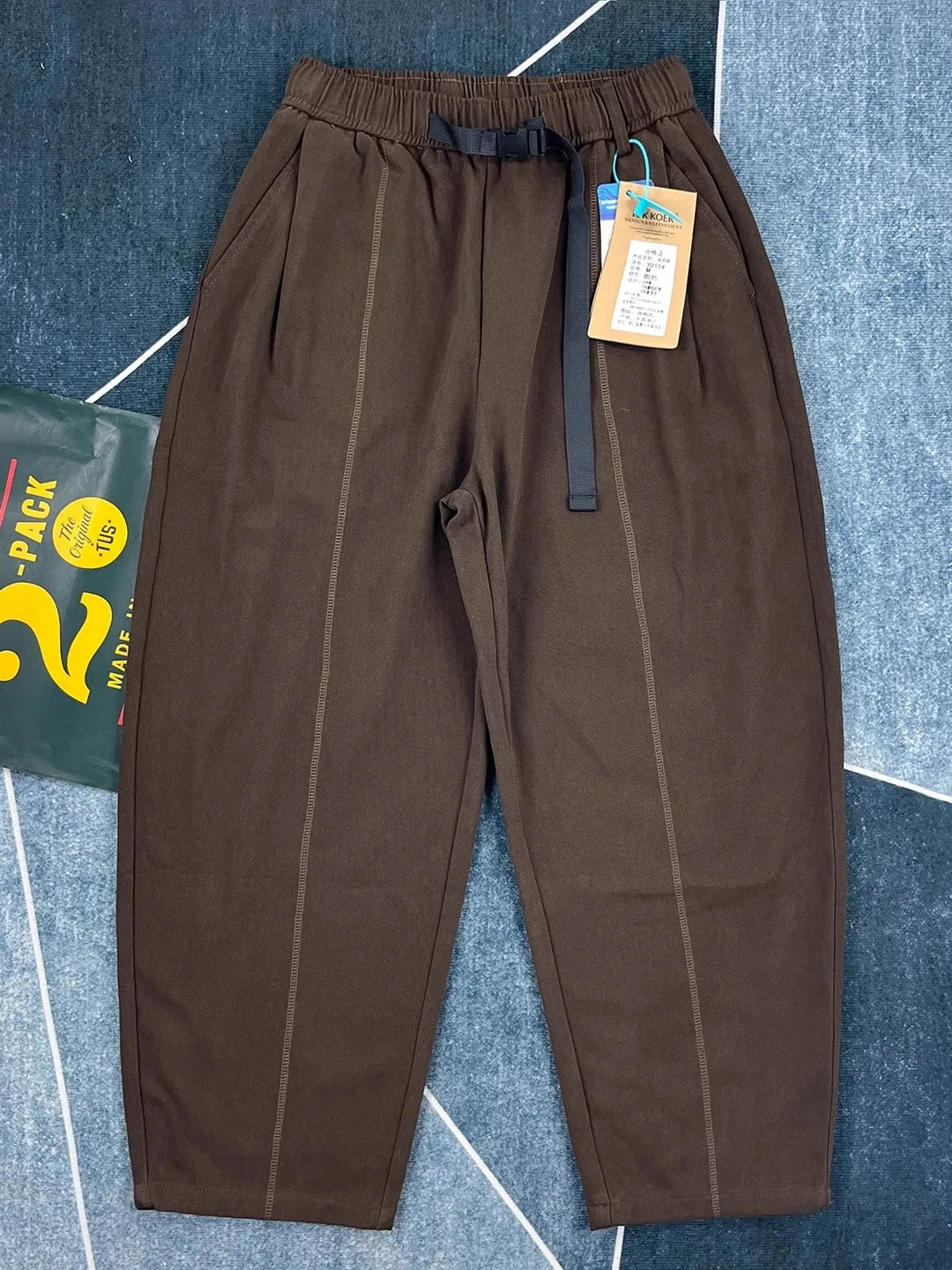 

Мужские повседневные свободные брюки прямого кроя с микро-конусным дизайном, осенние, модные, широкие, однотонные, простые в сочетании