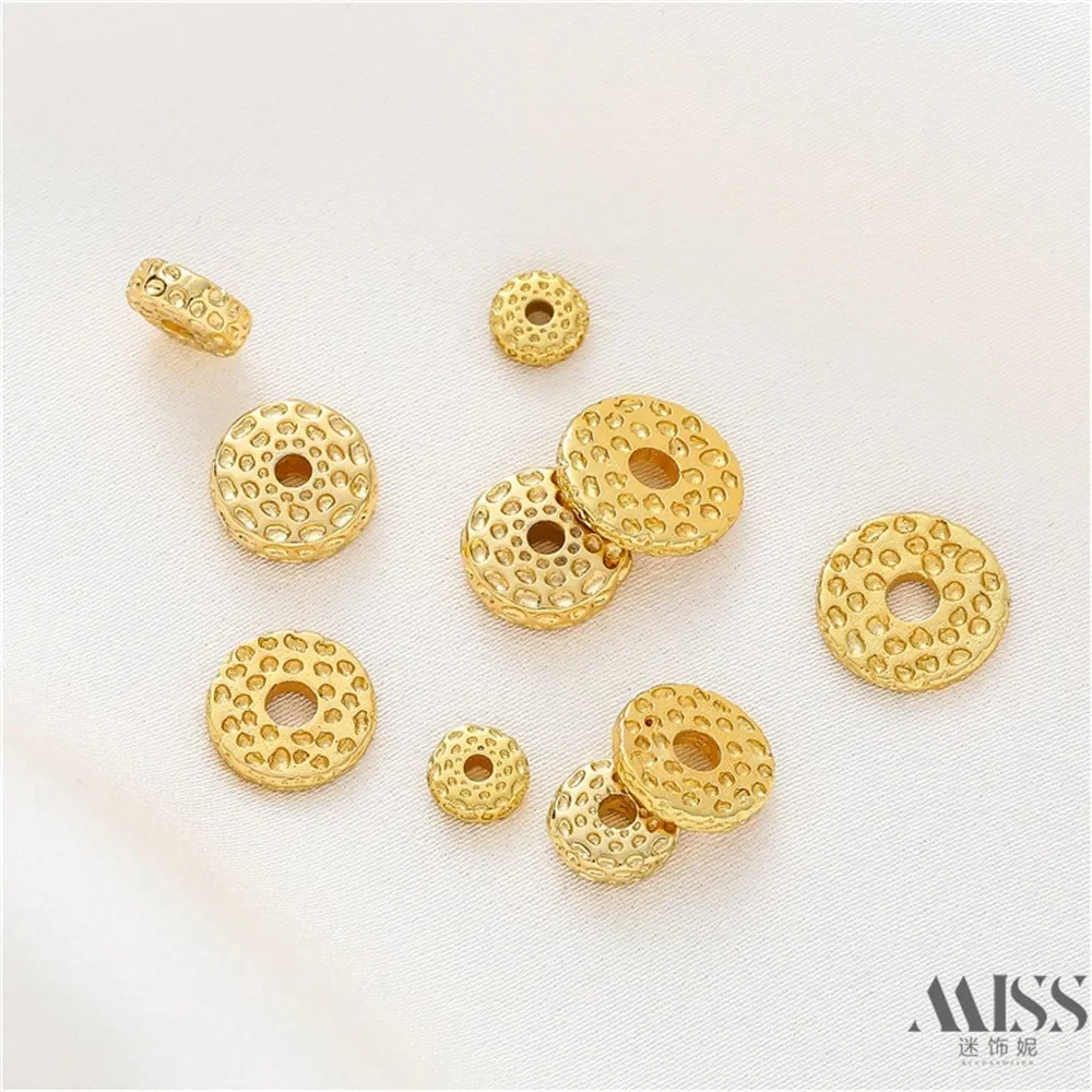 14K Gold Star Moon Passion Seed Spacer DIY Accessories Color Preserved Spacer Bead Handmade Bracelet Necklace Jewelry Material