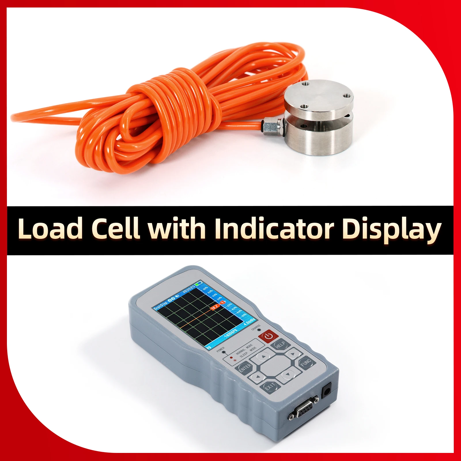 

Micro Load Cell Sensor and Digital Force Gauge,Outside diameter 25,Test Pressure and Compressive Force,Capture peak/valley value