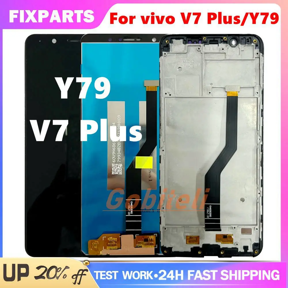 

5.99" For Vivo V7+ V7 Plus LCD 1716 1850 Y79A Display Touch Screen Digitizer Assembly Replacement Parts For Vivo Y79 LCD Display