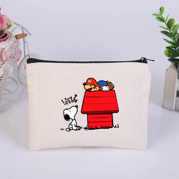 Kawaii Snoopies New Women Cosmetic Case Cartooon Travel Cosmetic Pouch Makeup Case School Teacher Pencil Case Trendy Purse 2024