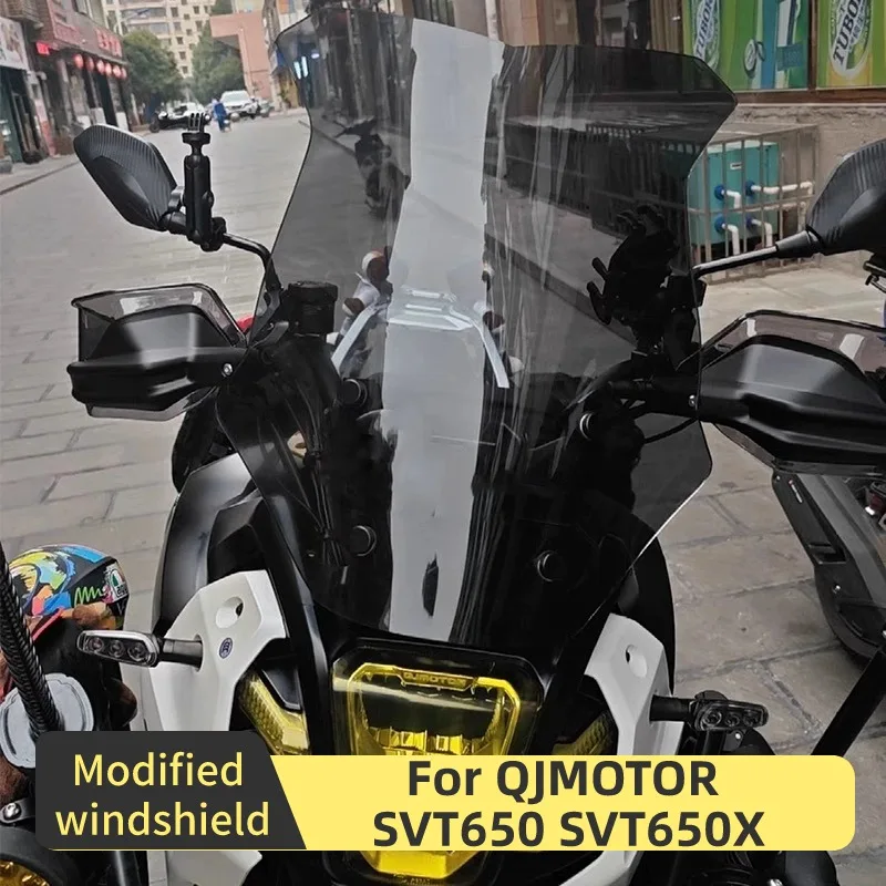 For QJMOTOR SVT 650 SVT 650X SVT650 SVT650X Modified windshield Heightened windshield Scooter Windscreen Wind Deflectors