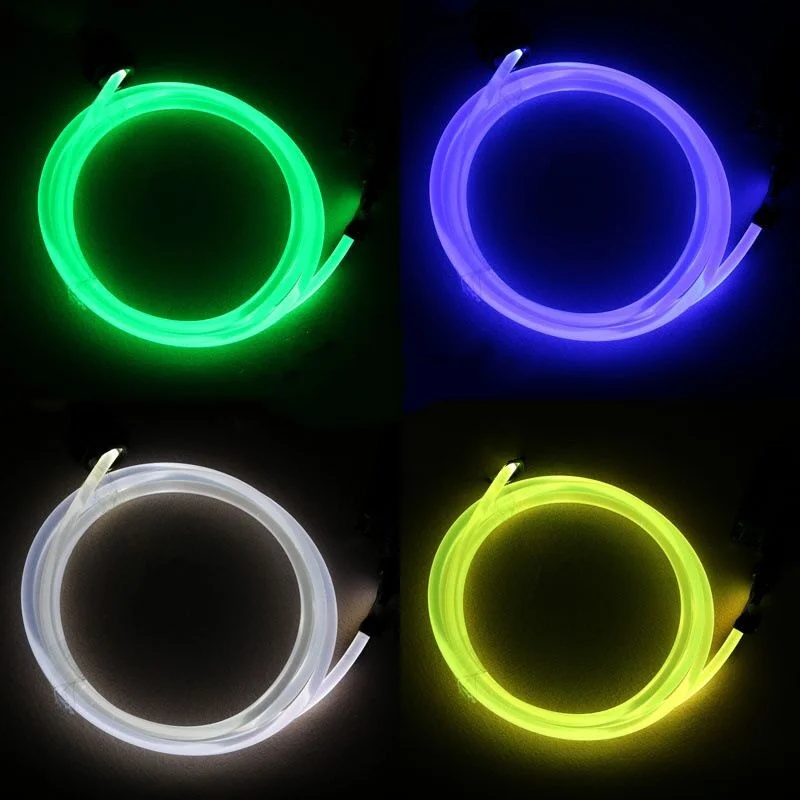 Dia.0.25mm~10.0mm Side Glow Fiber Optic Cable F/Led Light Engine Driver Car Home DIY Hanging Curtain Ceiling Bar Lighting Decor
