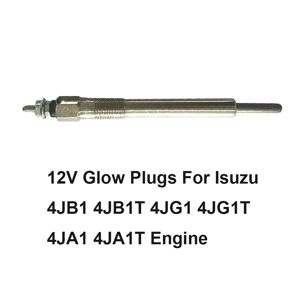 4pc 12V Glow Plugs set For Isuzu 4JB1 4JB1T 4JG1 4JG1T 4JA1 4JA1T Engine Sumitomo Kobelco SH60 Excavator NPR Truck 8-94133-759-9