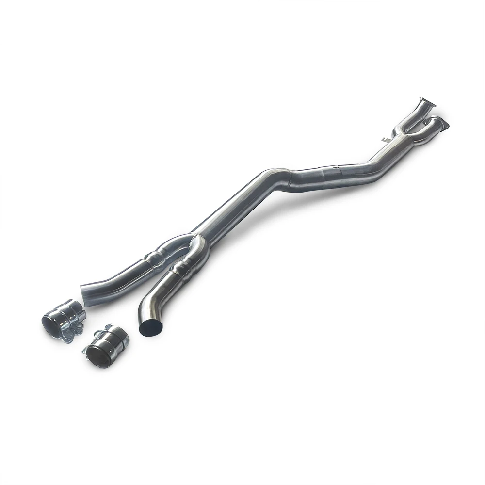 Stainless steel middle pipe for BMW M2 G87 3.0T 2023 automotive exhaust pipe system OEM single middle pipe