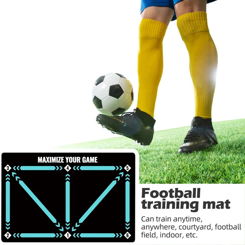 Tapete de entrenamiento de fútbol para el control del balón, regalos de Navidad, absorción de impactos silenciosa para entrenamiento en casa, mejora del sentido del balón 0.3