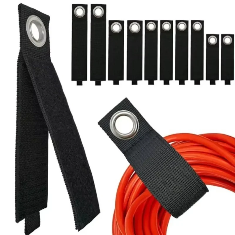 Extension Cord Holder Organizer Car Trunk Tool Heavy-Duty Hook Loop Storage Strap for House Basement RV Garage for Cables Winder