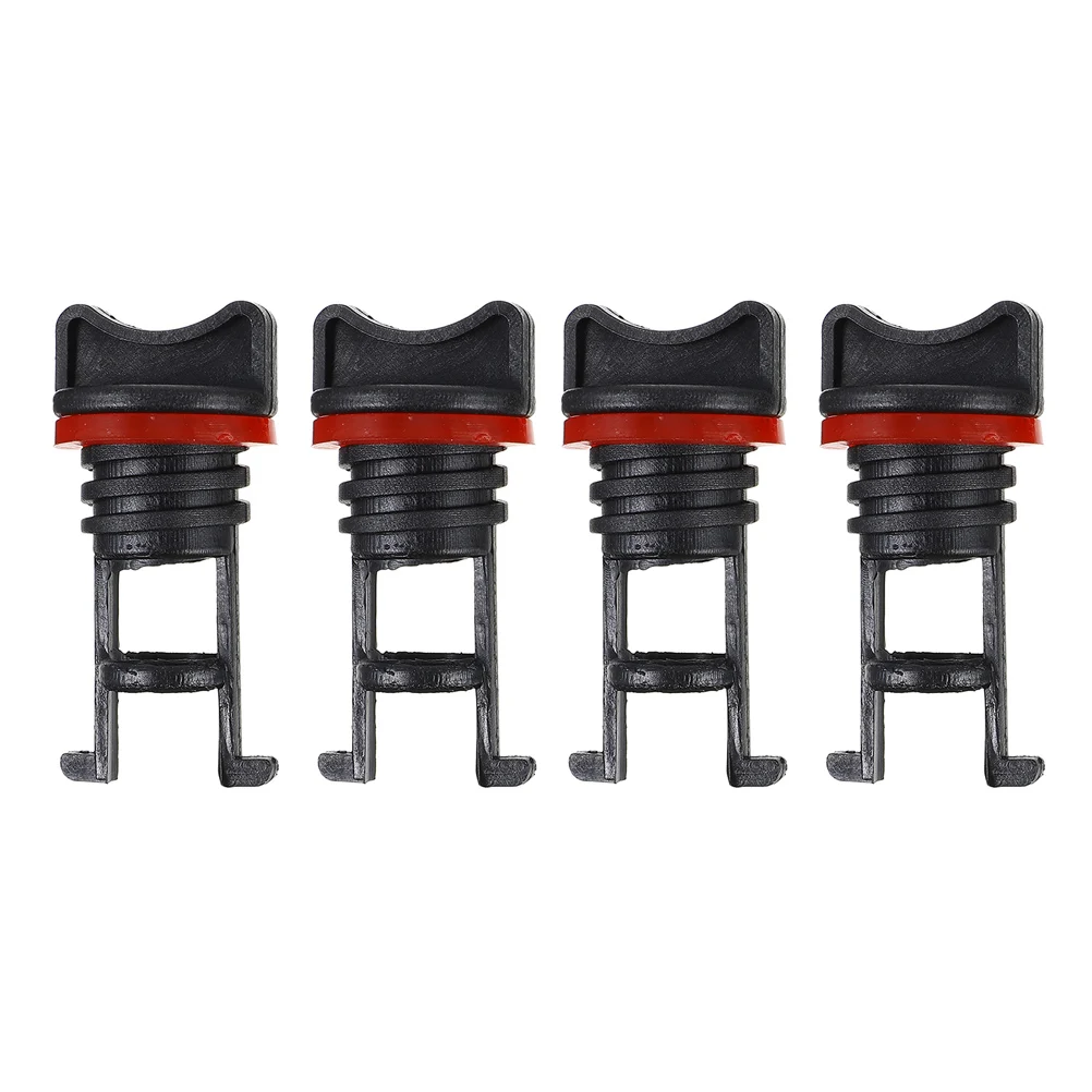 

4 Pcs Waterproof Rubber Kayak Stopper Plugs for Boat Drain Supplies Easy to Use Screw Directly Keeps Water Out Gifts