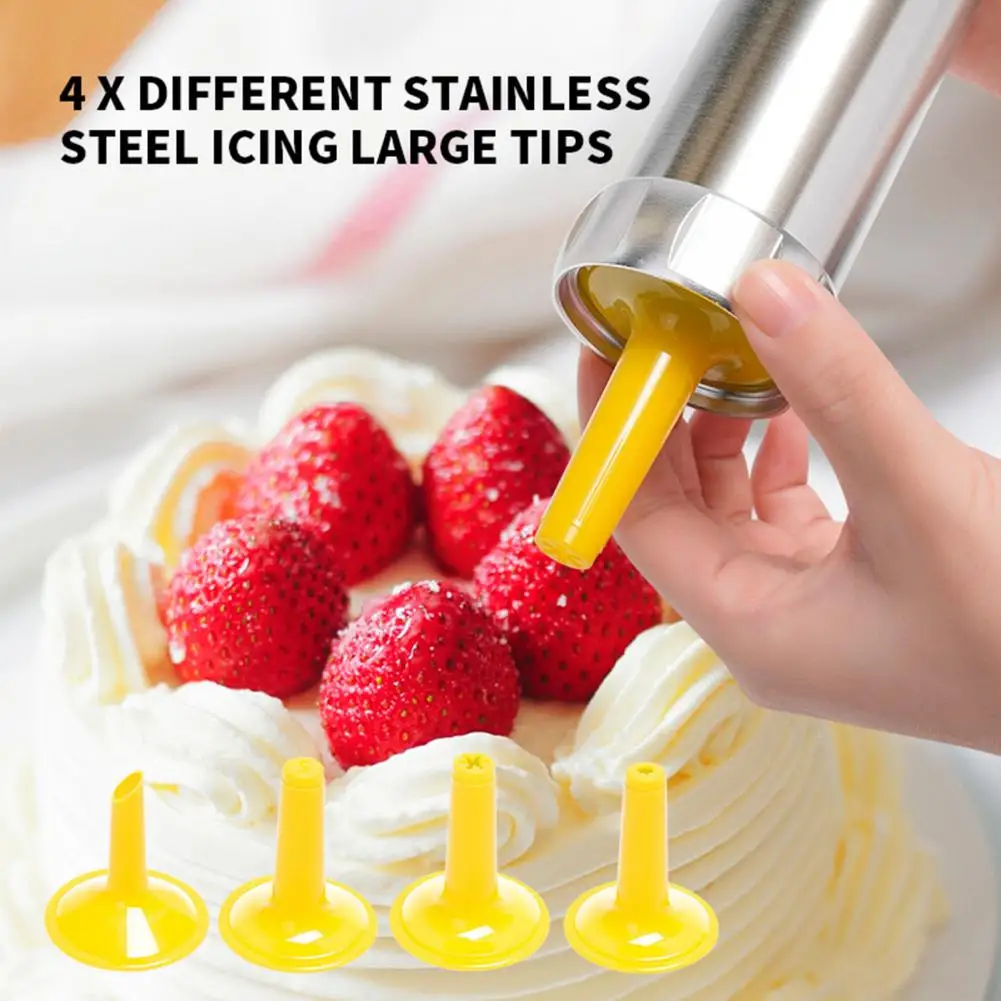 Cake Cream Decorating Tube Piping Nozzle Premium Food Grade Cookie Press Tube Icing Piping Tips Set Easy to Clean for Stunning