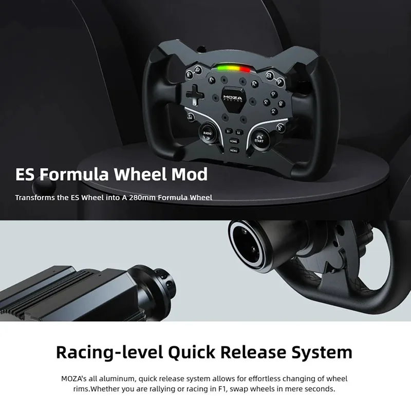 Racing ES Formula Wheel Mod 280mm Aviation Grade Aluminum Body Specially Designed and Adapted for the ES Wheel