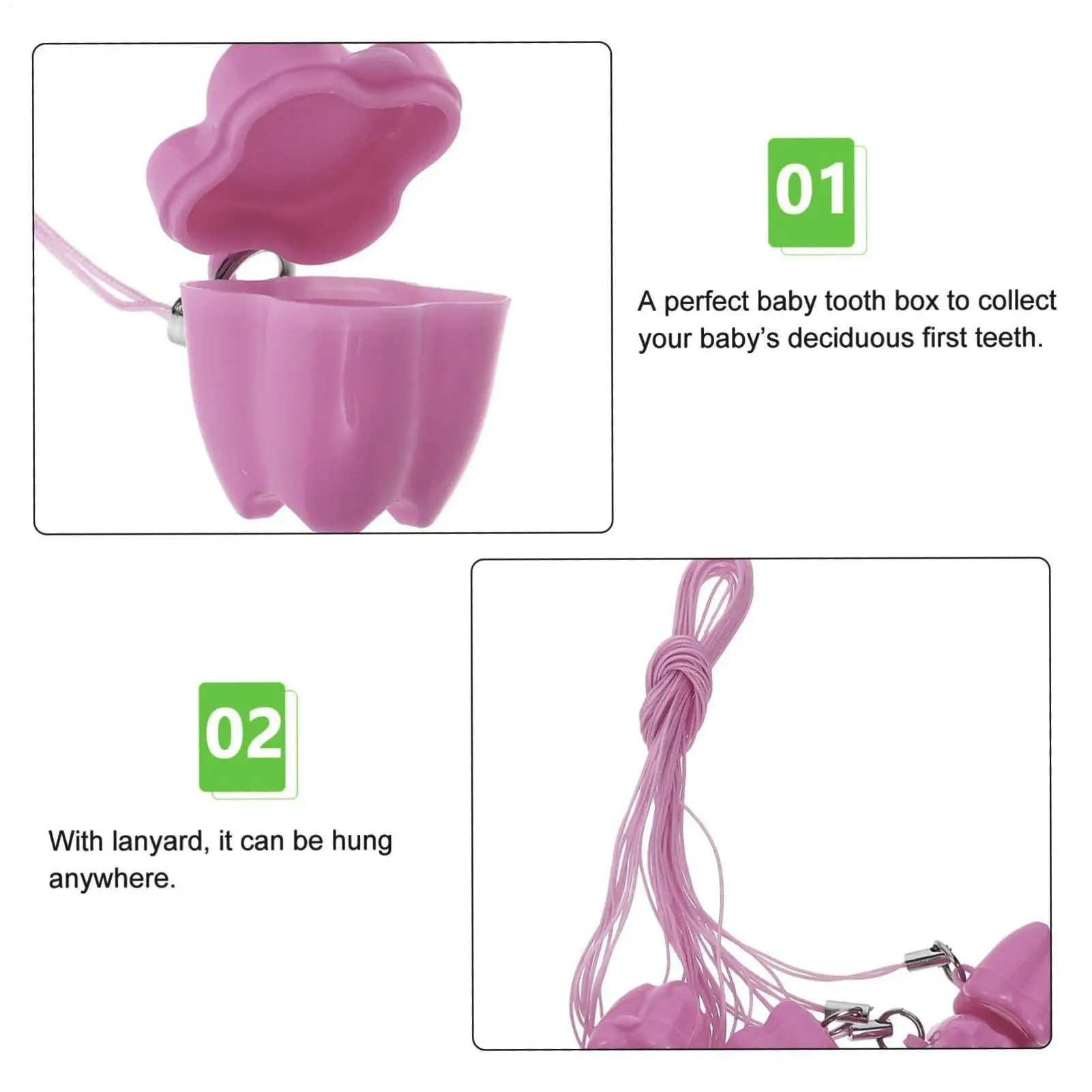 10 قطعة/المجموعة/مجموعة صندوق تذكار على شكل أسنان لطيف للطفل، طفل رضيع صبي فتاة المنزل السفر والحضانة