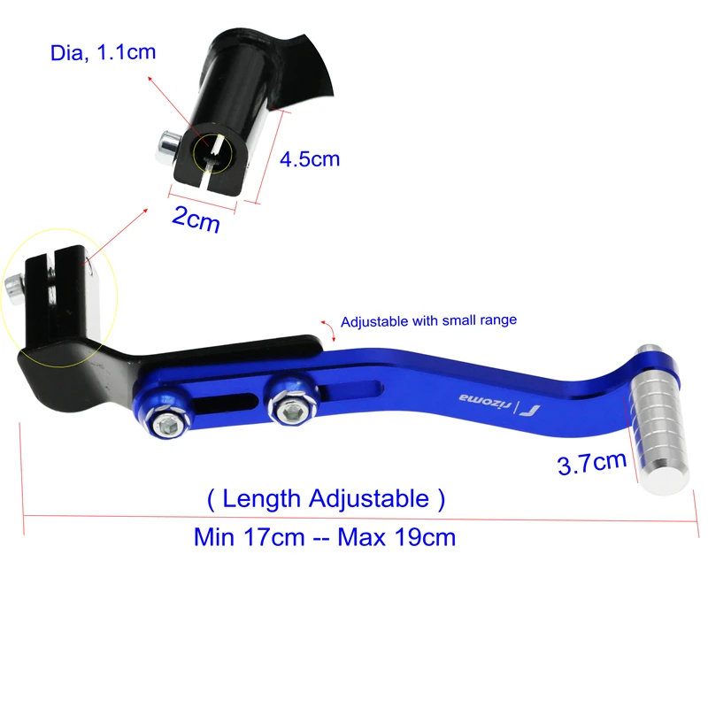 MoFlyeer Universal Adjustable Motorcycle CNC Folding Aluminum Gear Shift Lever Off Road ATV Motorbike Gear Change Lever Refit