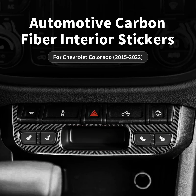 

Carbon Fiber For Chevrolet Colorado(2015-2022) Dashboard Control Panel Trim Cover Anti Scratch Car Interior Tuning Accessories